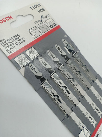 BOSCH 2608630030 T101B HCS Jigsaw Blade Set Clean for Wood