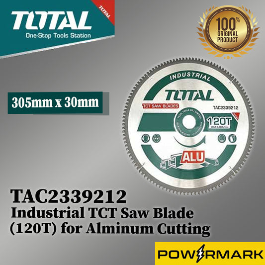 TOTAL TAC2339212 Industrial TCT Saw Blade 305mm x 30mm (120T) for Aluminum Cutting