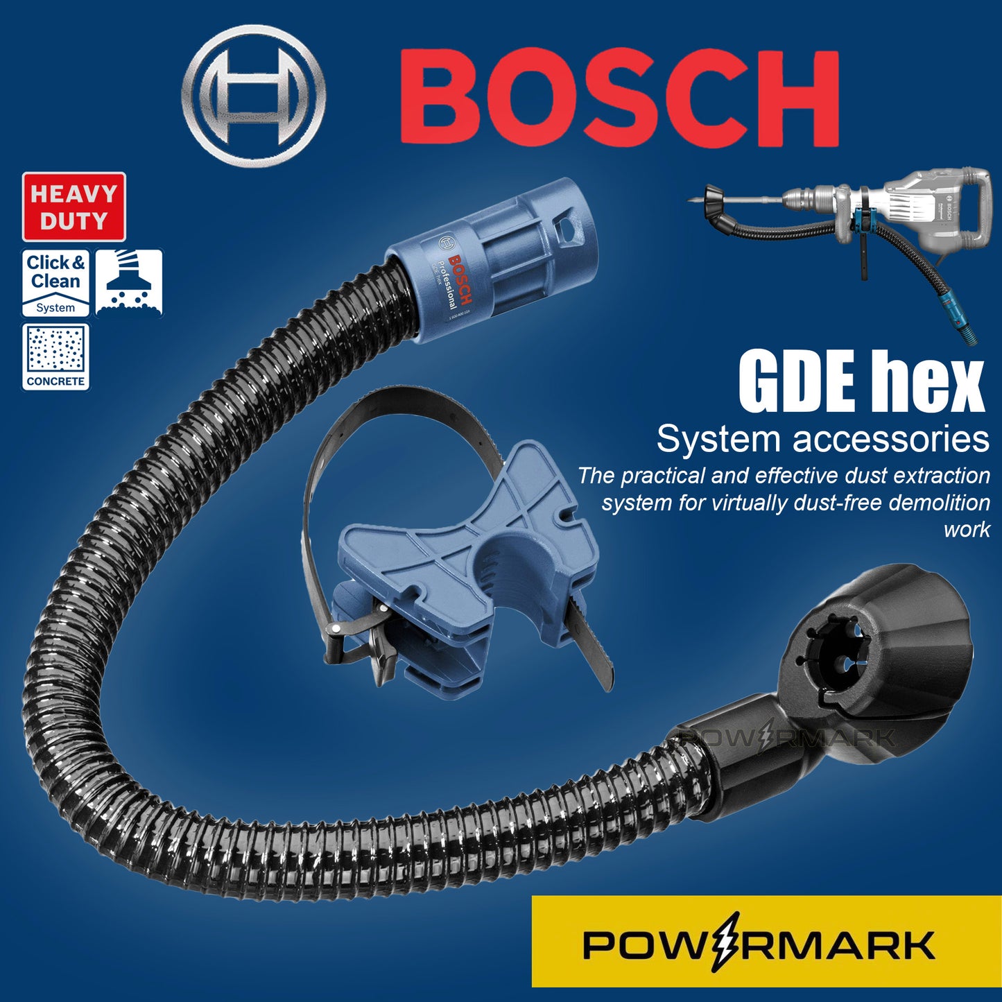 BOSCH GDE HEX Dust Extraction Kit For BOSCH Breakers