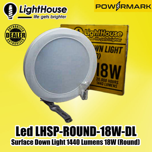 LIGHTHOUSE Led LHSP-ROUND-18W-DL Surface Down Light 1440 Lumens 18W (Round)