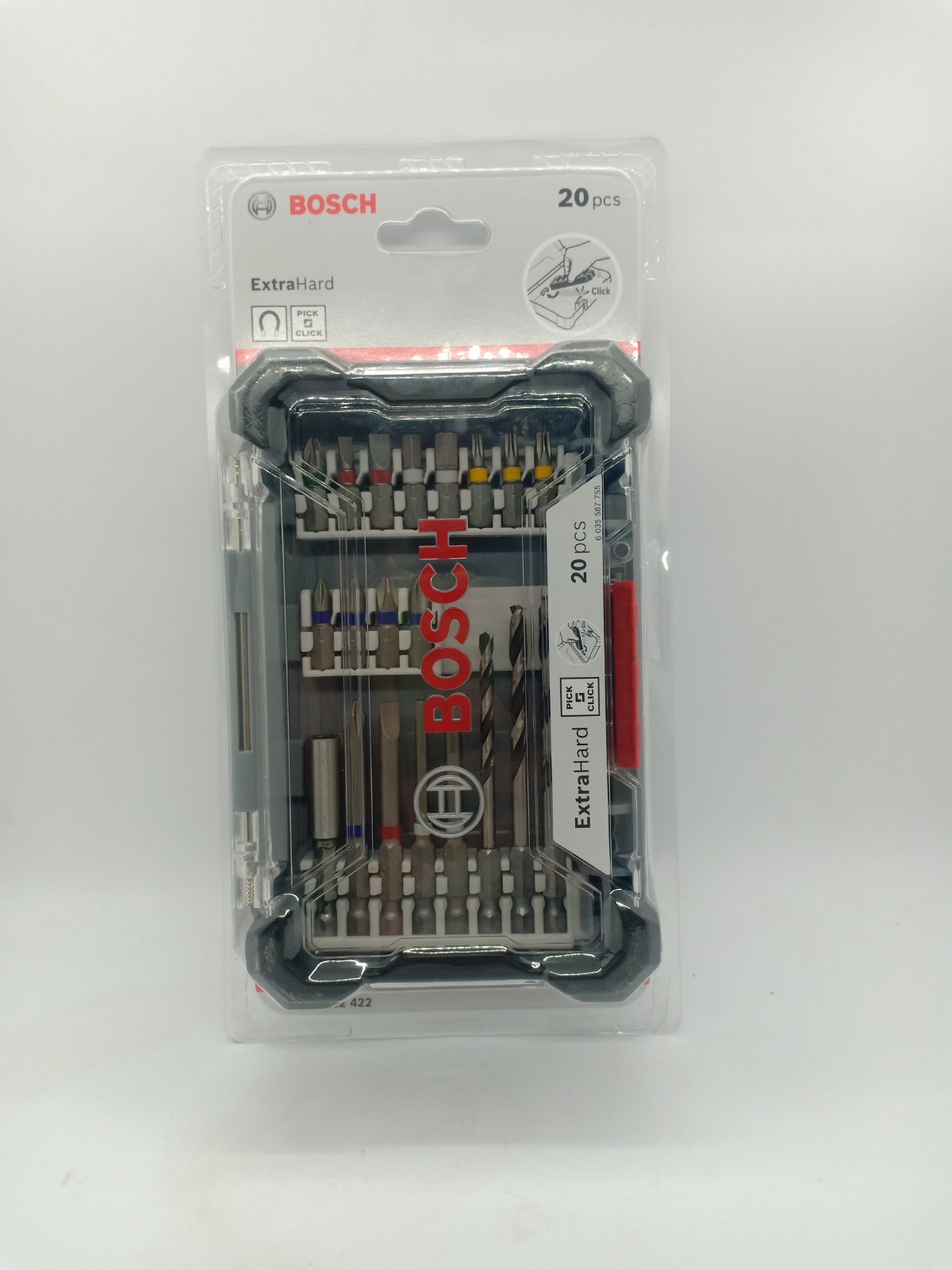 BOSCH 2608522422 ExtraHard Pick and Click Mixed Drill Bits and Drive Bit Set 25 mm, 65 mm (20 pcs.)