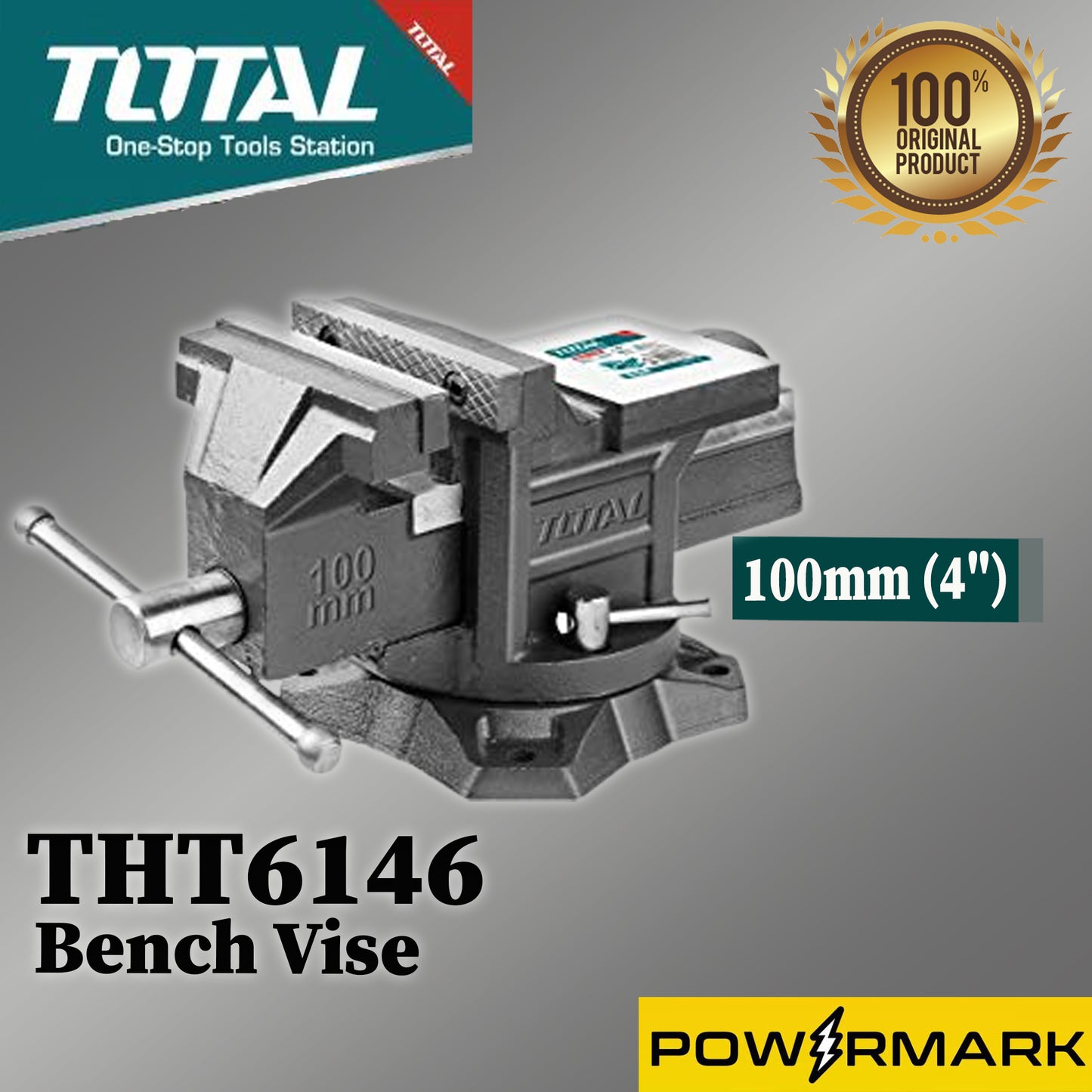 TOTAL THT6146 Bench Vise 100mm (4")