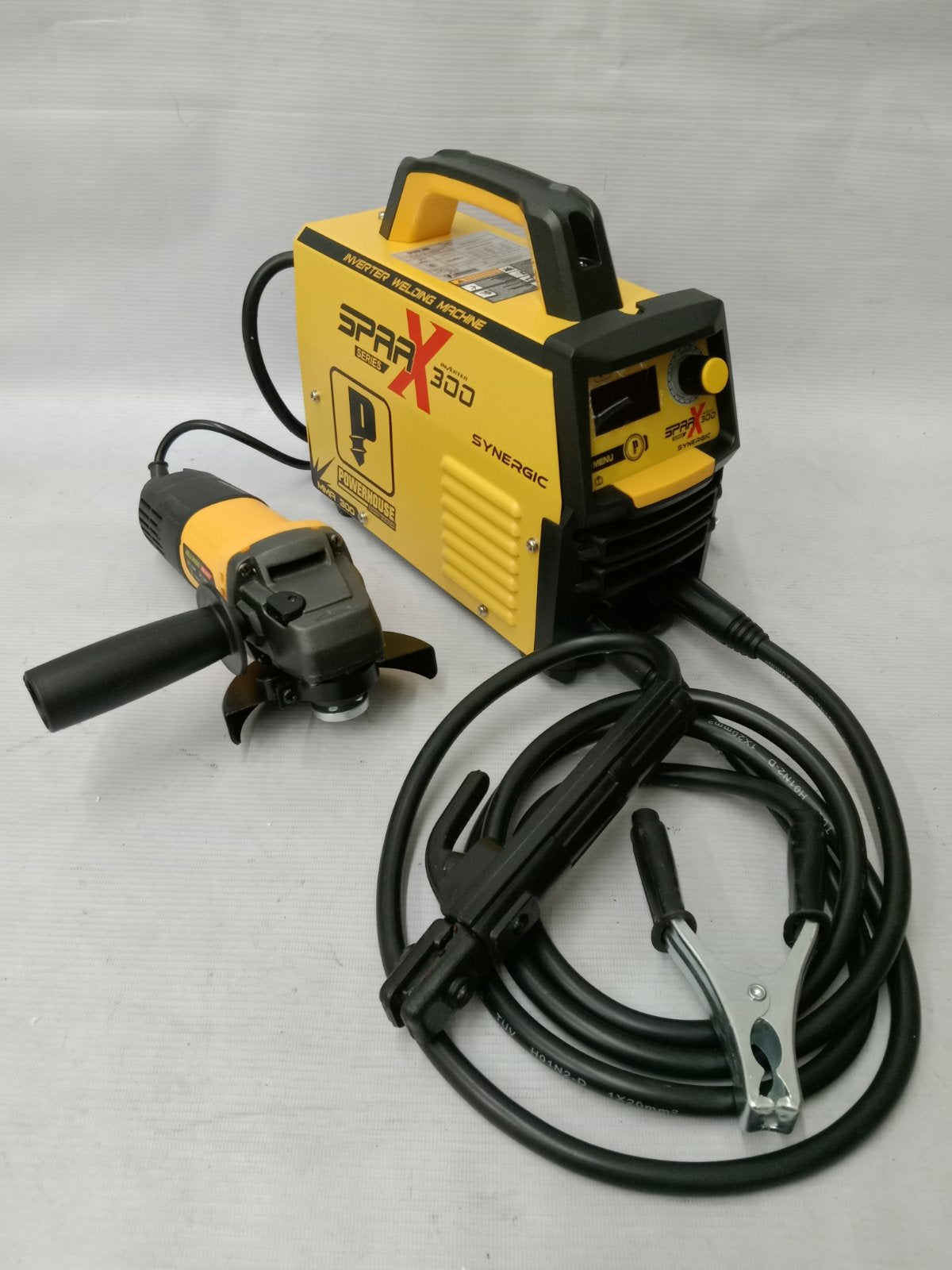 BUNDLE POWERHOUSE MMA-300 SPARX SERIES Inverter Welding Machine and PHM-AG700 Angle Grinder 700W