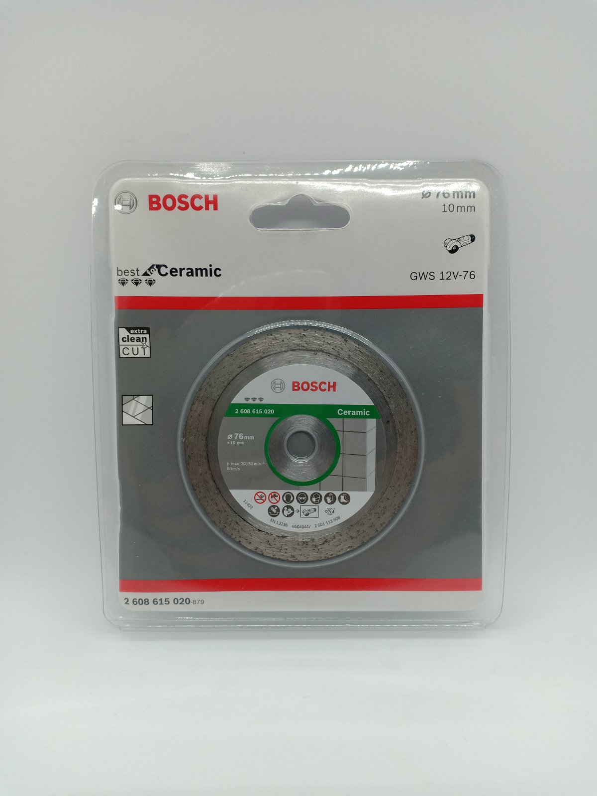 BOSCH 2608615020 Best for Ceramic Diamond Cutting Disc for GWS 12V-76 76 mm x 10 mm