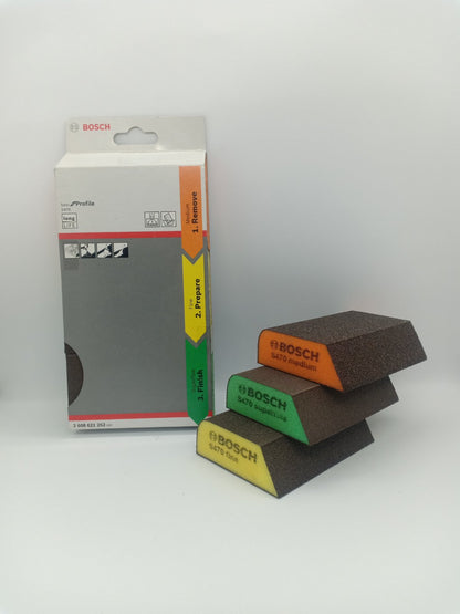 BOSCH 2608621252 Foam Abrasives Foam Set Profile (3 pcs.)