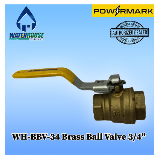 WATERHOUSE WH-BBV-34 Brass Ball Valve 3/4