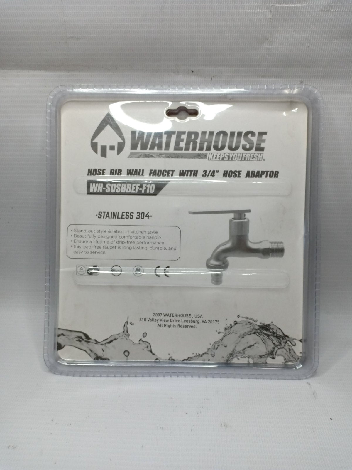 WATERHOUSE WH-SUSHBEF-F10 Hose Bib Wall Sink Faucet