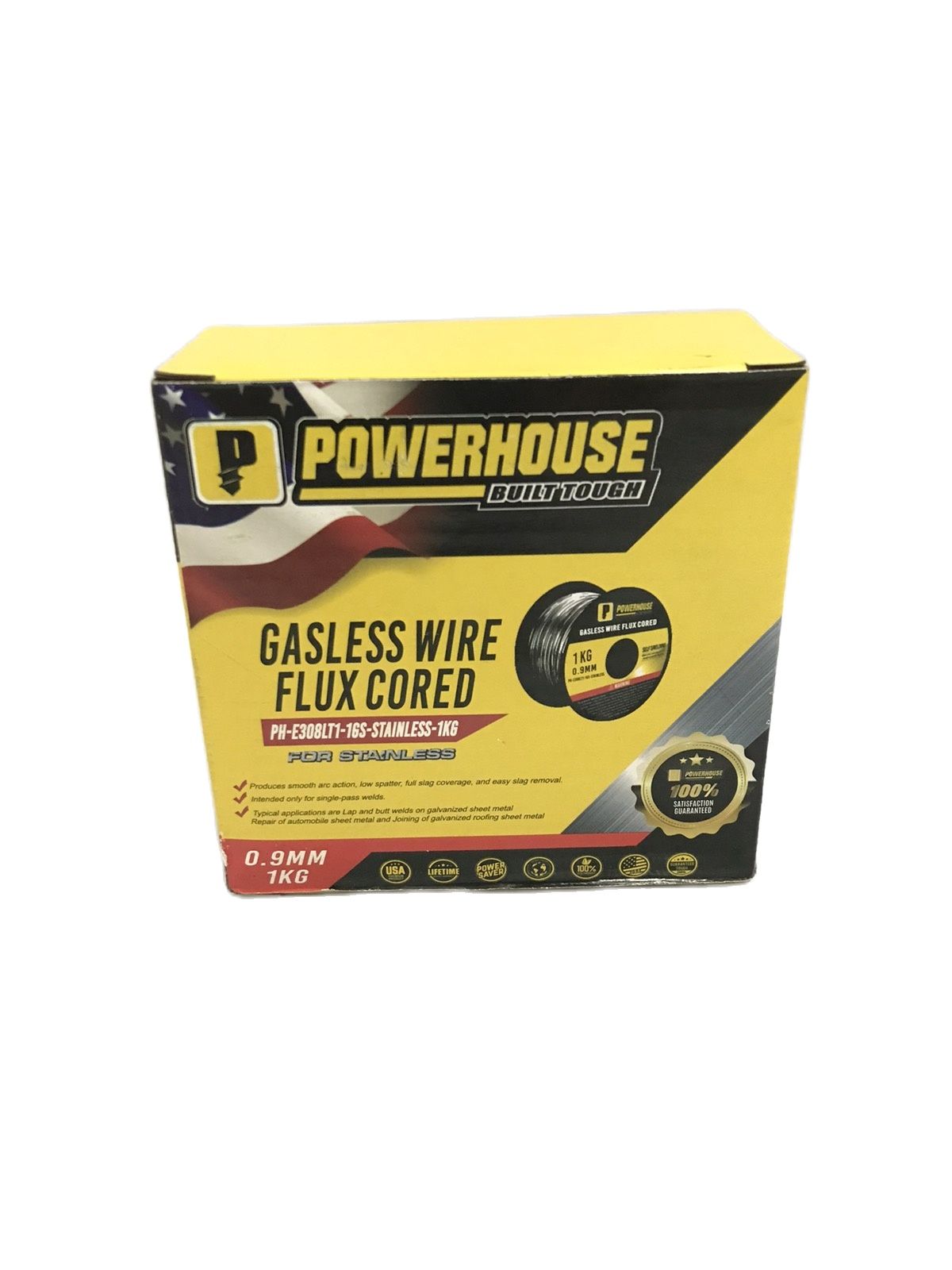 POWERHOUSE PH-E308LT1-16S-STAINLESS-1KG Gasless MIG Wire Flux Cored for Gasless Stainless Welding