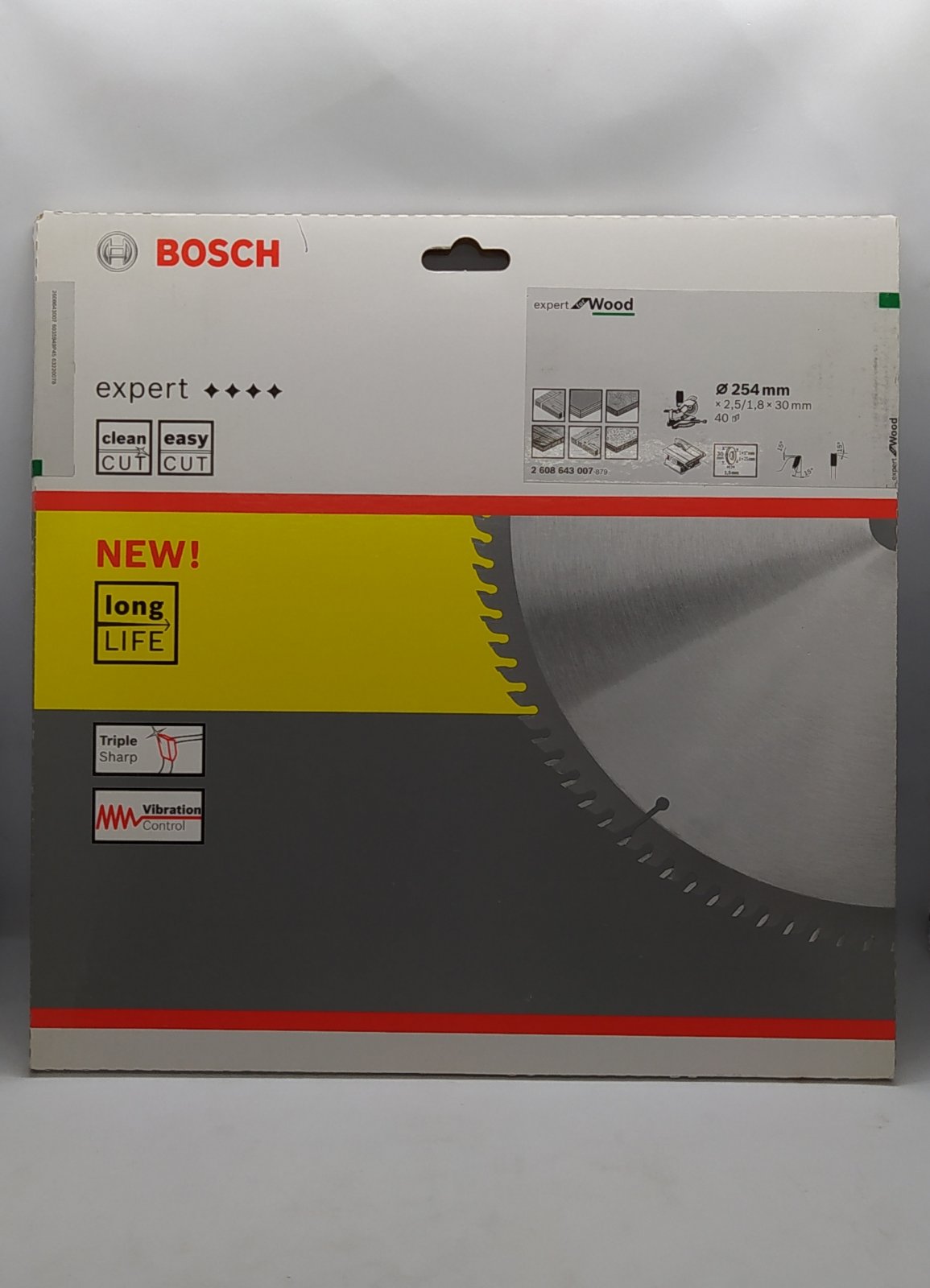 BOSCH 2608643007 Circular Saw Blade Expert for Wood 254mm 40T