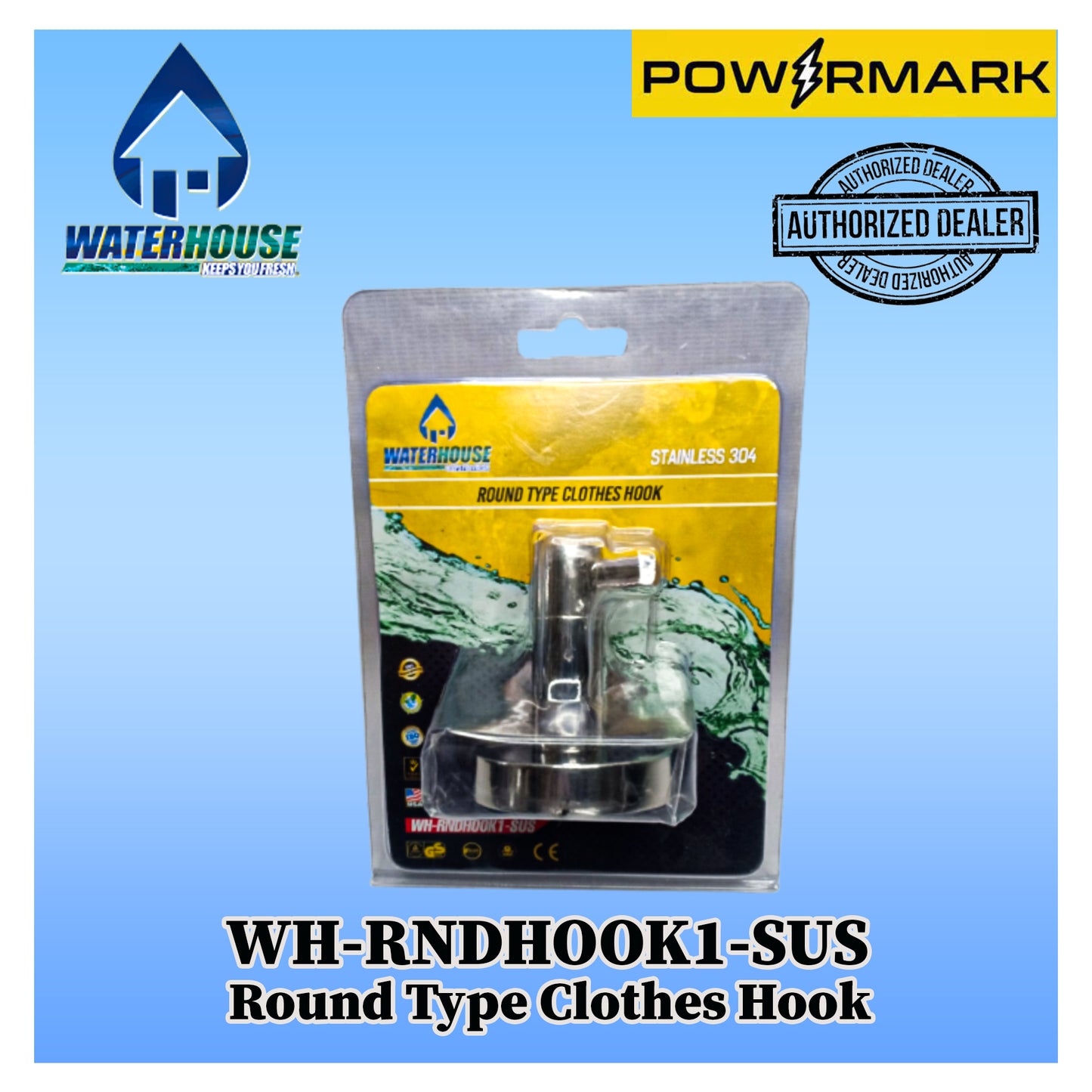 WATERHOUSE WH-RNDHOOK1-SUS Round Type Clothes Hook