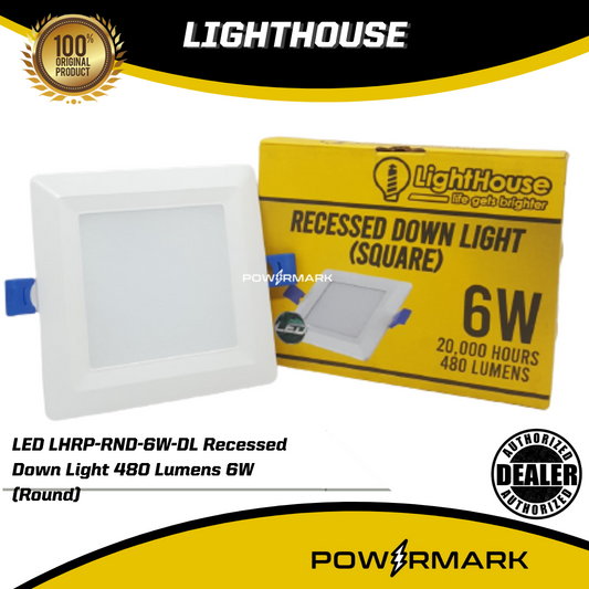LIGHTHOUSE Led LHRP-RND-6W-DL Recessed Down Light 480 Lumens 6W (Round)