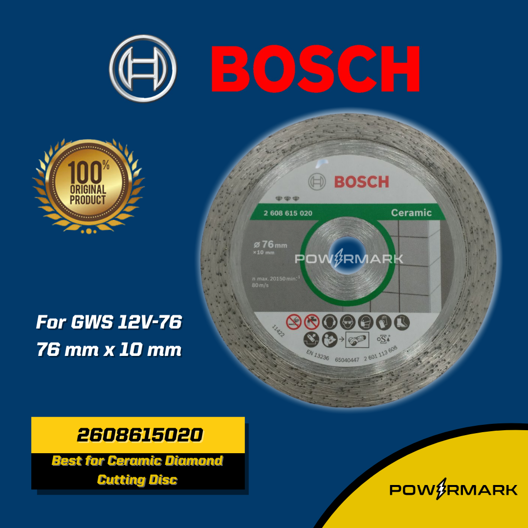 BOSCH 2608615020 Best for Ceramic Diamond Cutting Disc for GWS 12V-76 76 mm x 10 mm