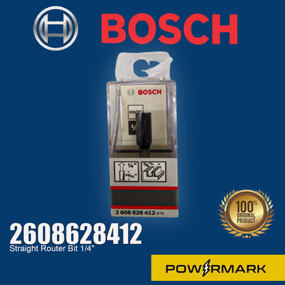 BOSCH 2608628412 Straight Router Bit 1/4"