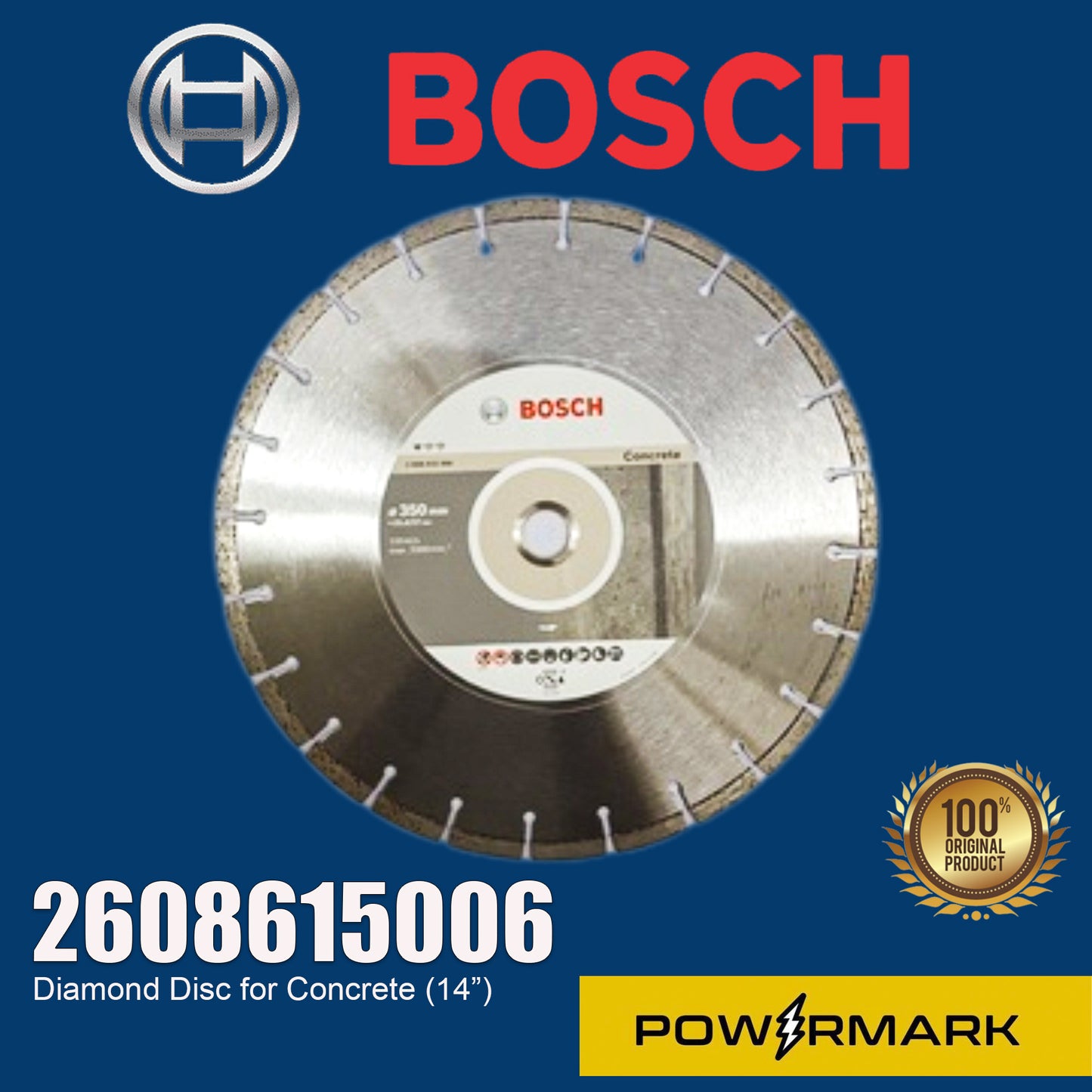 BOSCH 2608615006 Diamond Disc for Concrete (14”)