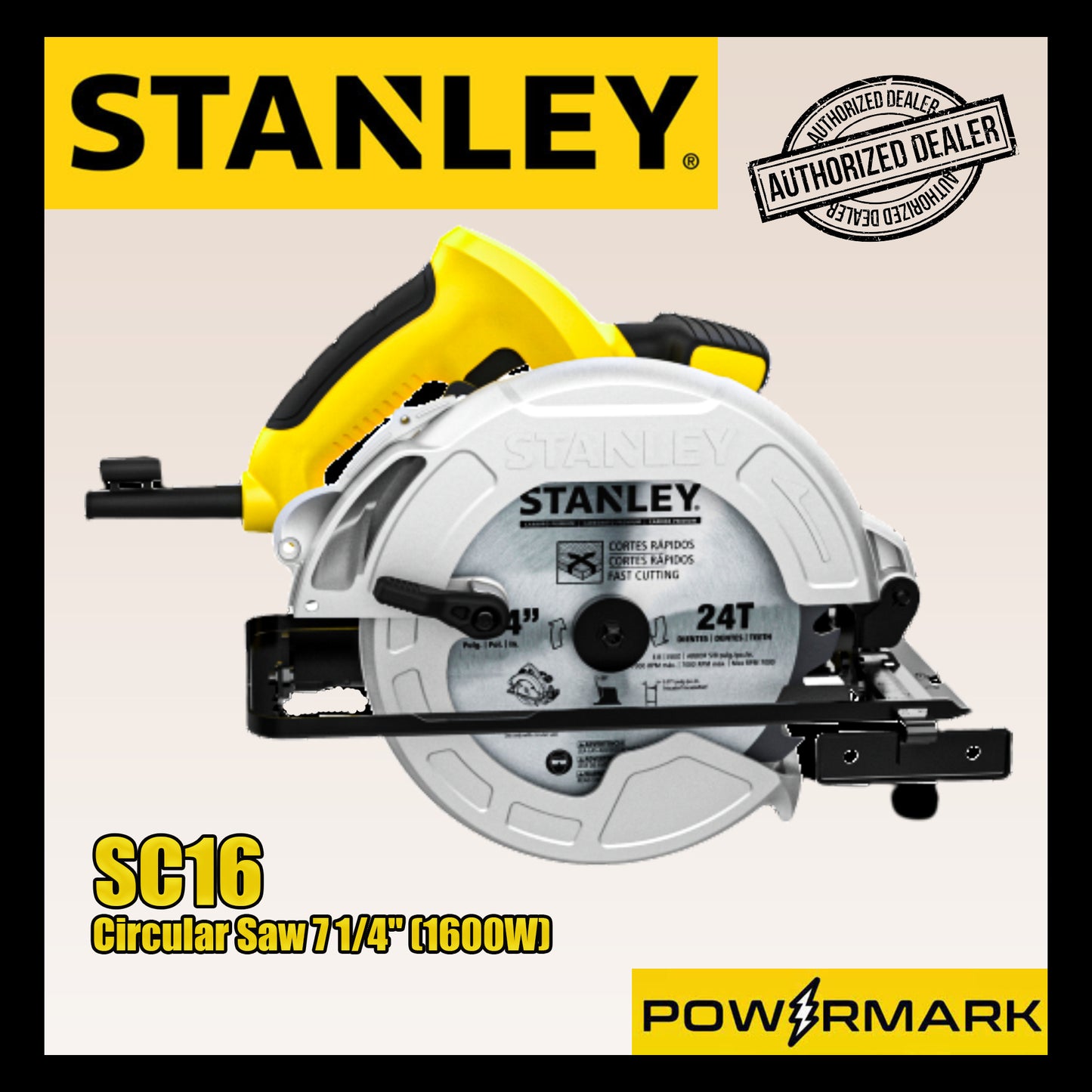 STANLEY SC16 Circular Saw 7 1/4" (1600W)