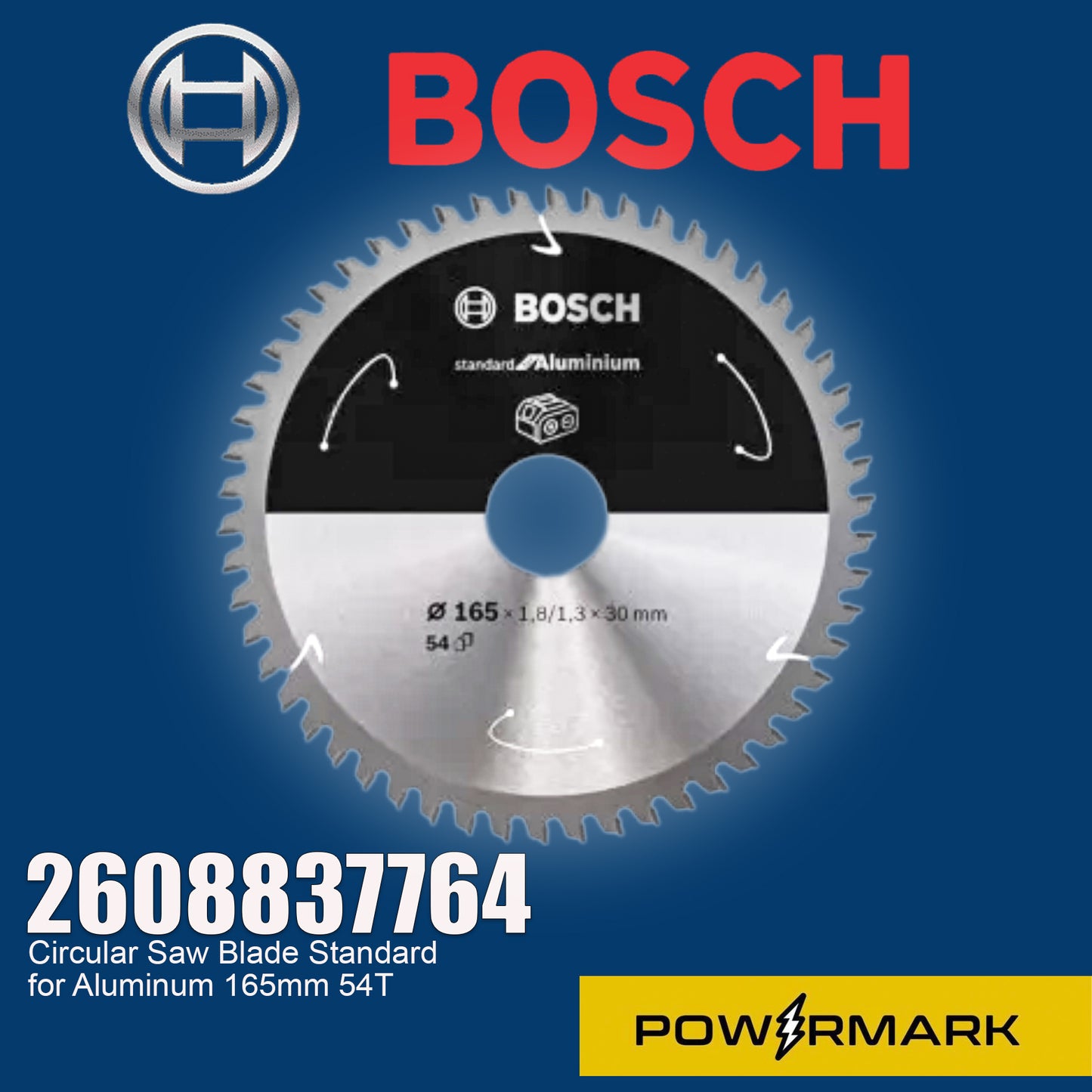 BOSCH 2608837764 Circular Saw Blade Standard for Aluminum 165mm 54T