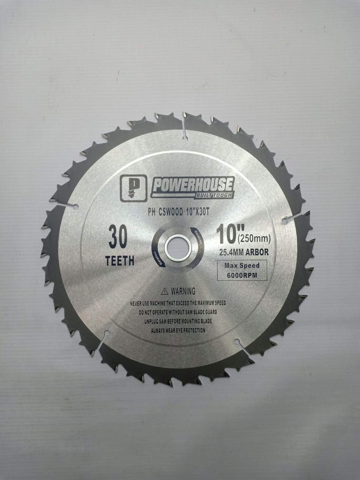 POWERHOUSE PH-CSWOOD-10"X30T Circular Saw Blade 10 inches for Wood 10" x 30T