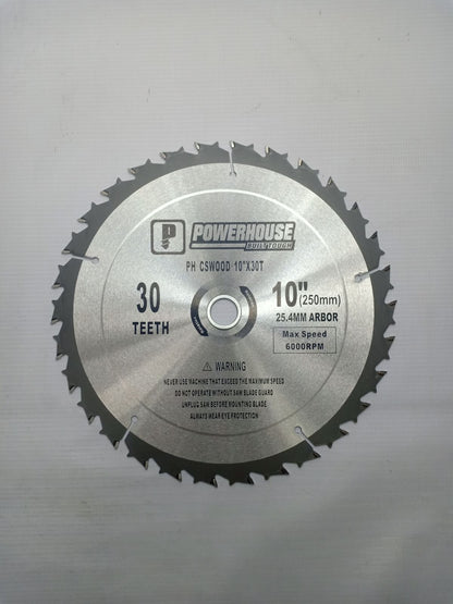 POWERHOUSE PH-CSWOOD-10"X30T Circular Saw Blade 10 inches for Wood 10" x 30T