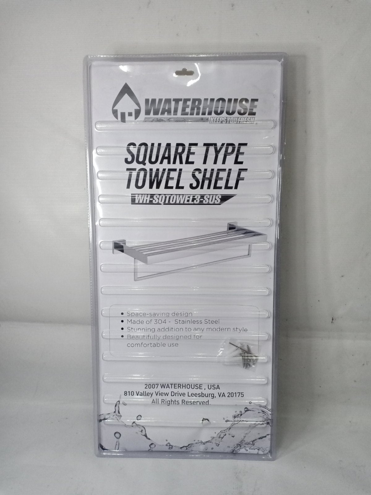 WATERHOUSE WH-SQTOWEL3-SUS Square Type Towel Shelf