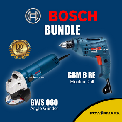 [BUNDLE] BOSCH GBM 6 RE Electric Drill + BOSCH GWS 060 Angle Grinder