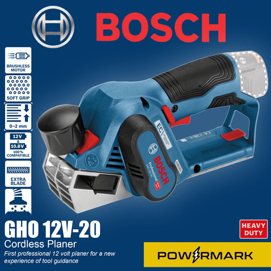 BOSCH GHO 12V-20 Brushless Cordless Planer (Solo Tool)