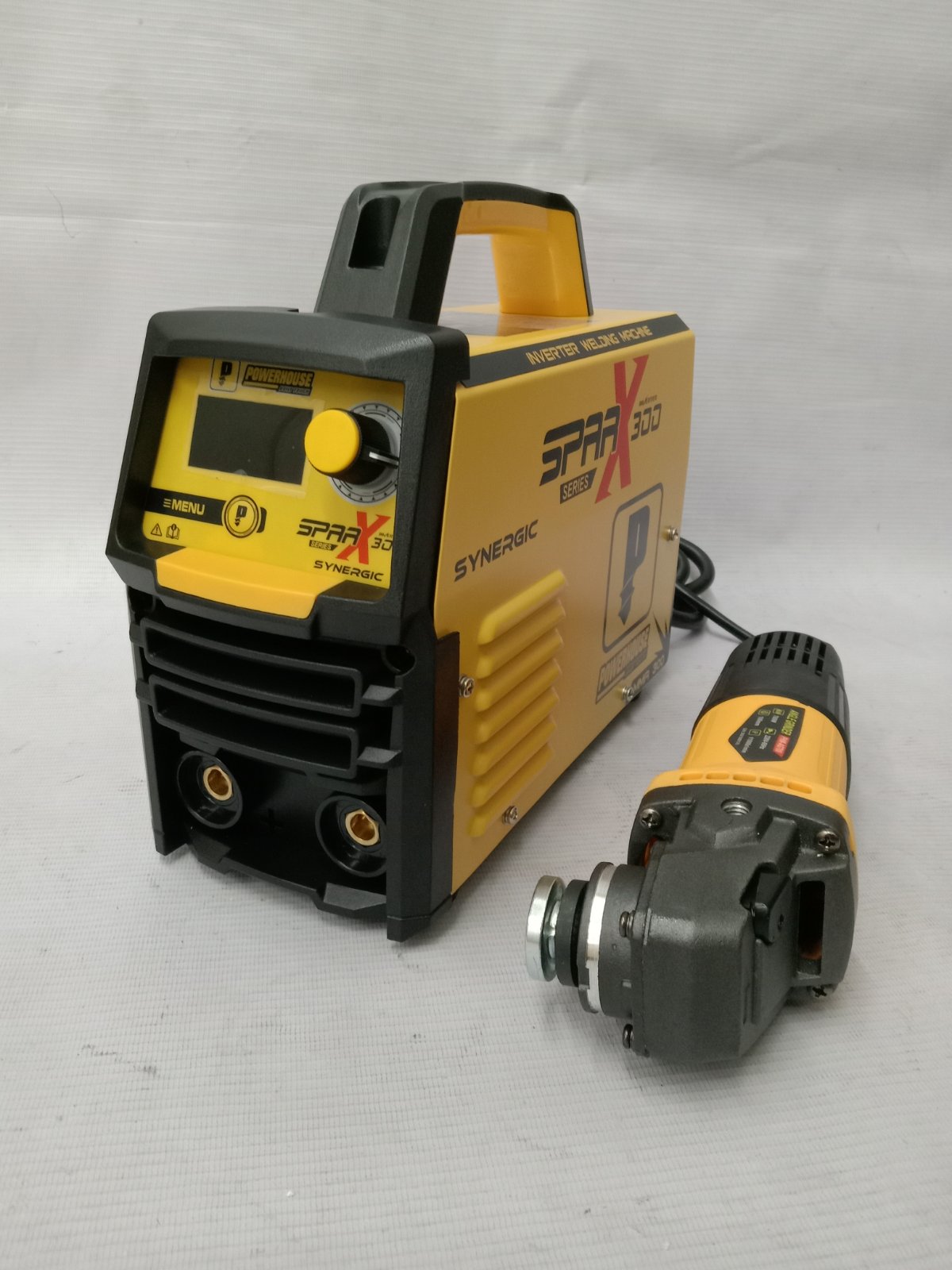 BUNDLE POWERHOUSE MMA-300 SPARX SERIES Inverter Welding Machine and PHM-AG700 Angle Grinder 700W