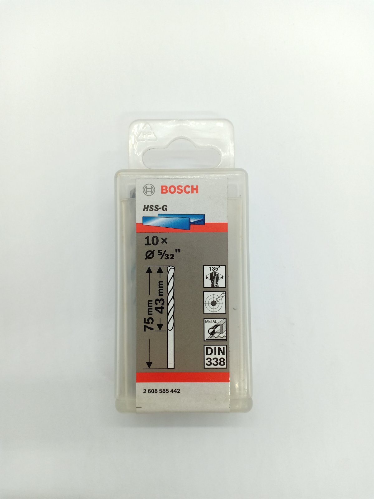 BOSCH 2608585442 HSS-G Drill Bits for Metal 5/32" (10 pcs.)