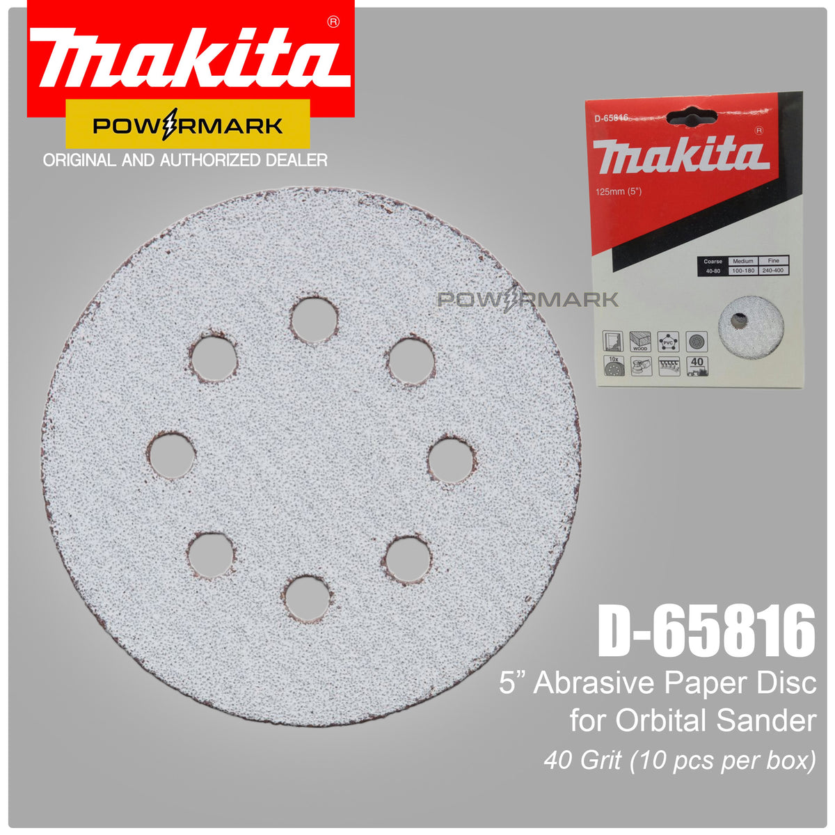 Paper Dics Paper MAKITA D-65816 Abrasive Paper Dics 5