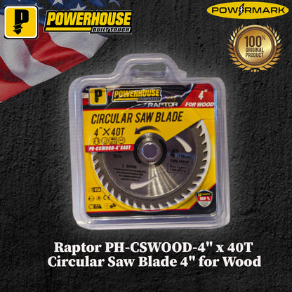 POWERHOUSE Raptor PH-CSWOOD-4" x 40T Circular Saw Blade 4" for Wood