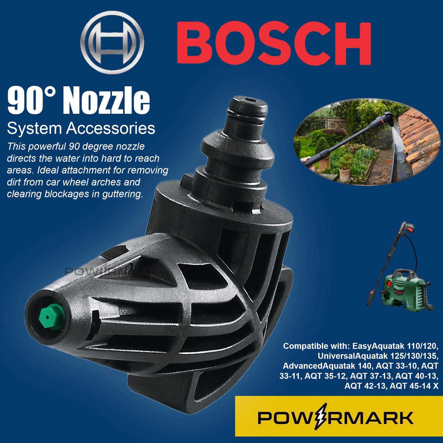 BOSCH F016800354 90° Nozzle for AQT High-Pressure Washers