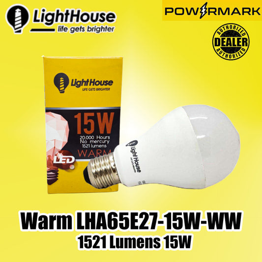 LIGHTHOUSE Warm LHA65E27-15W-WW 1521 Lumens 15W