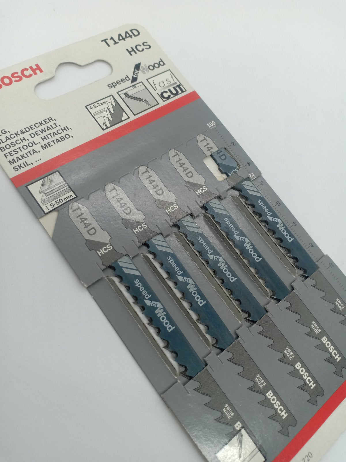 BOSCH 2608630040 T144D HCS Jigsaw Blade Set Speed for Wood