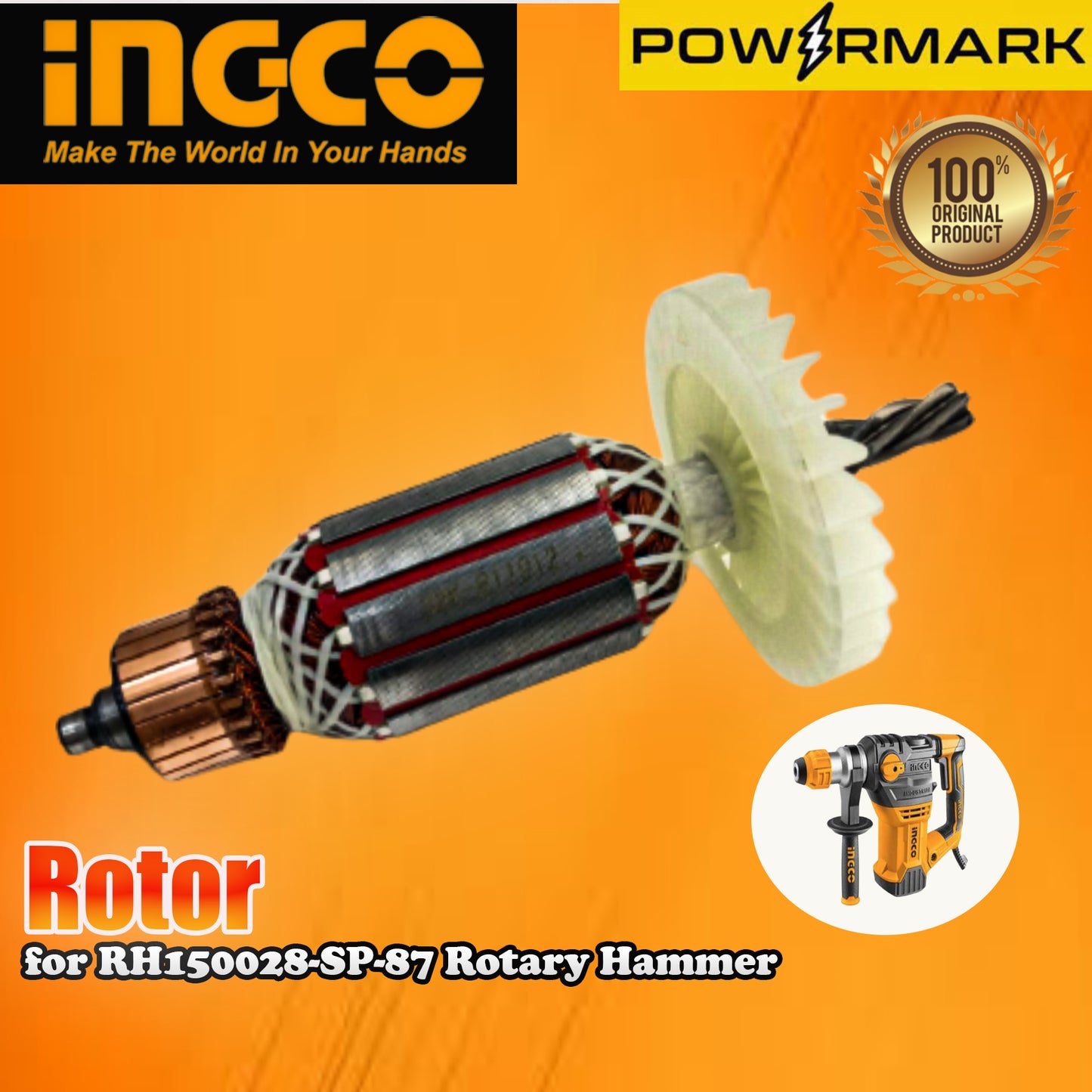 INGCO Rotor for RH150028-SP-87 Rotary Hammer