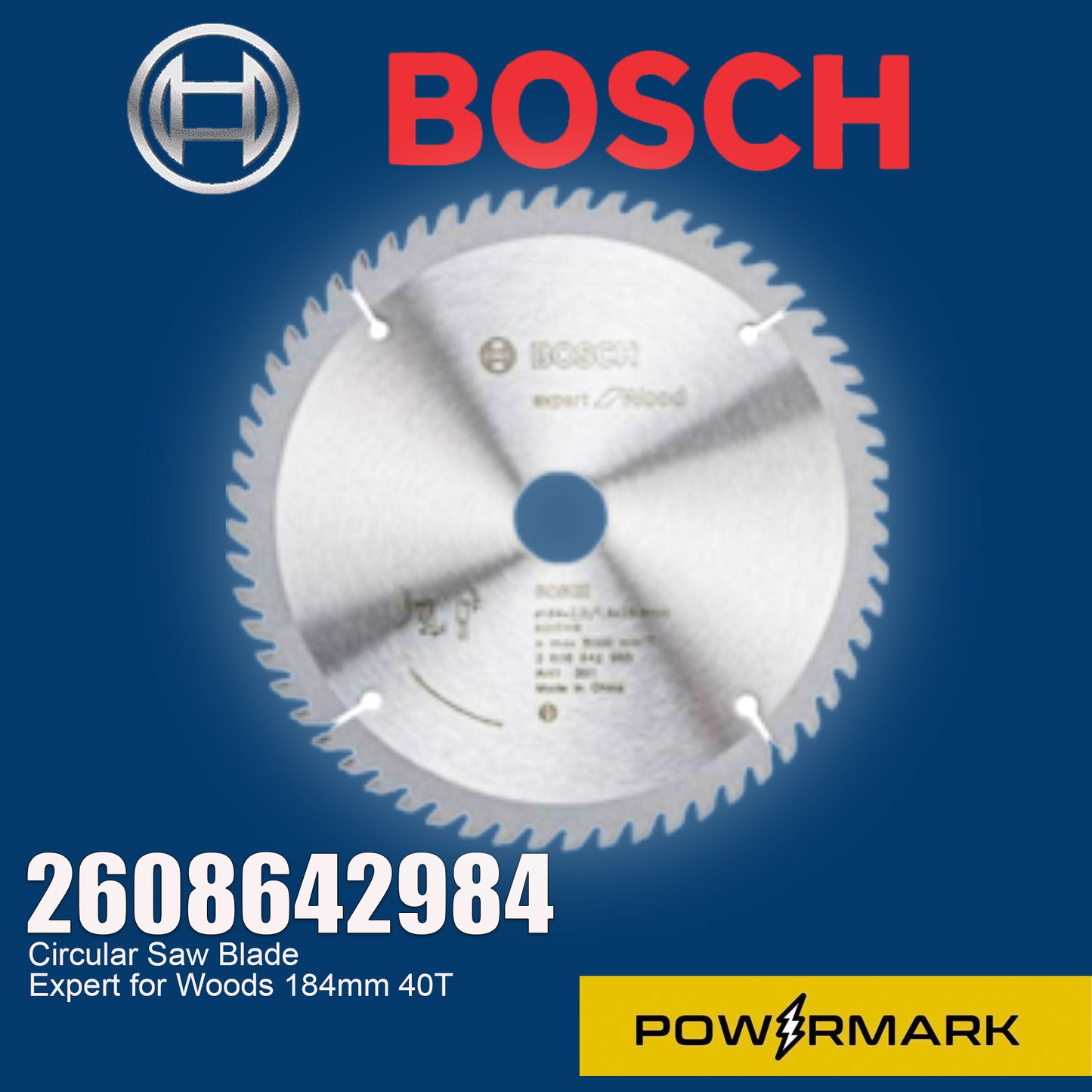 BOSCH 2608642984 Circular Saw Blade Expert for Woods 184mm 40T