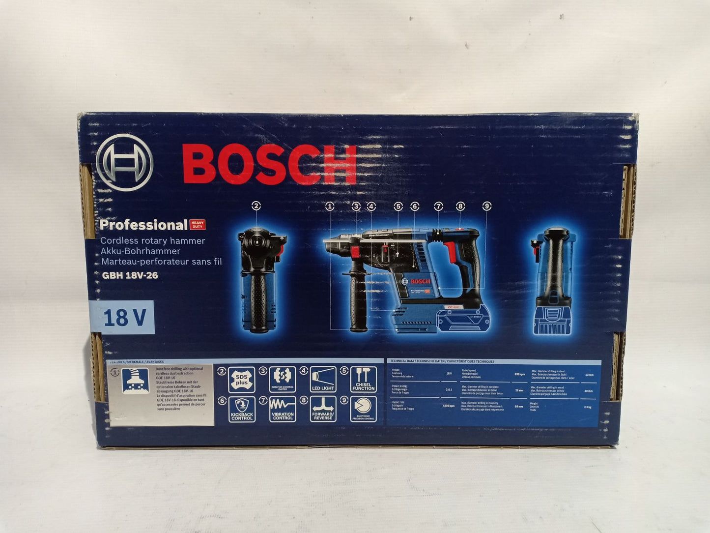 BOSCH GBH 18V-26 Cordless Rotary Hammer