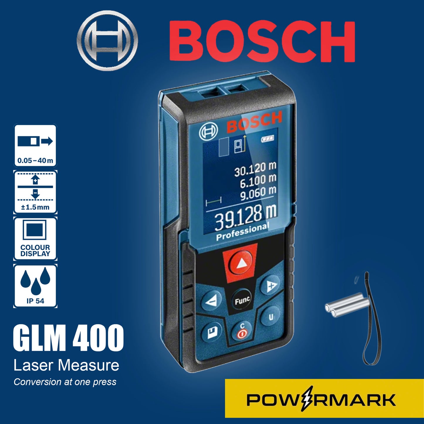 BOSCH GLM 400 Laser Distance Measurer (Measuring Tool)