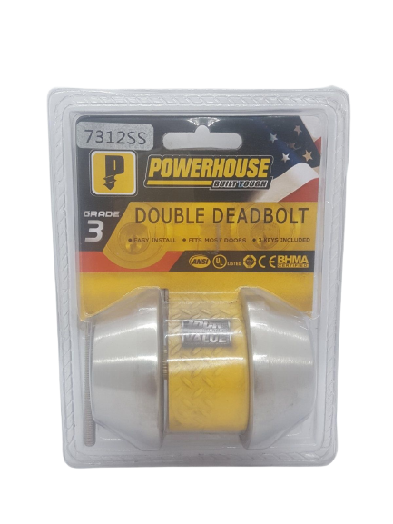 POWERHOUSE Grade 3 7312SS Double Dead Bolt