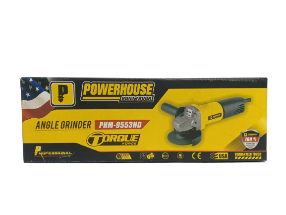 POWERHOUSE PHM-9553HD Angle Grinder with 3 Metal Grinding Discs