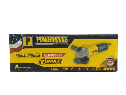 POWERHOUSE PHM-9553HD Angle Grinder with 3 Metal Grinding Discs